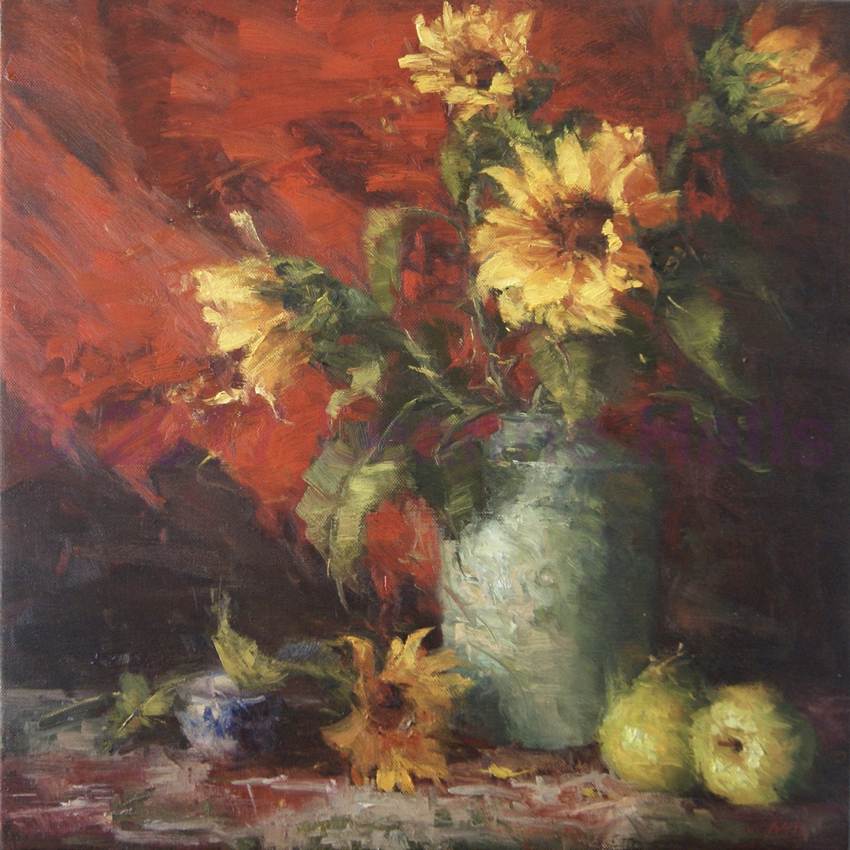 Sunflowers and Pears